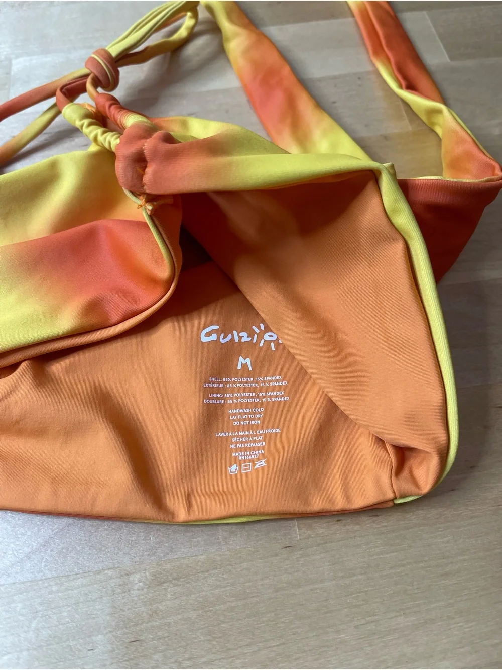 DANIELLE GUIZIO SSENSE Exclusive Yellow & Orange Mona Bikini Set Size M